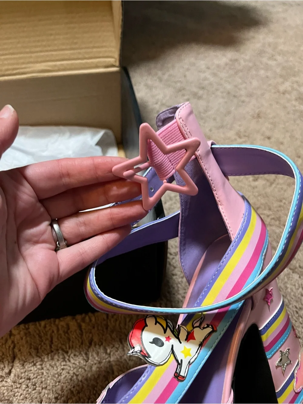 Dolls Kill x Tokidoki Rainbow Palace Stellina Platform Sandals